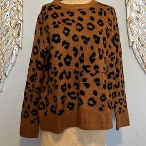 Old Navy Cheetah print sweater. Size xl